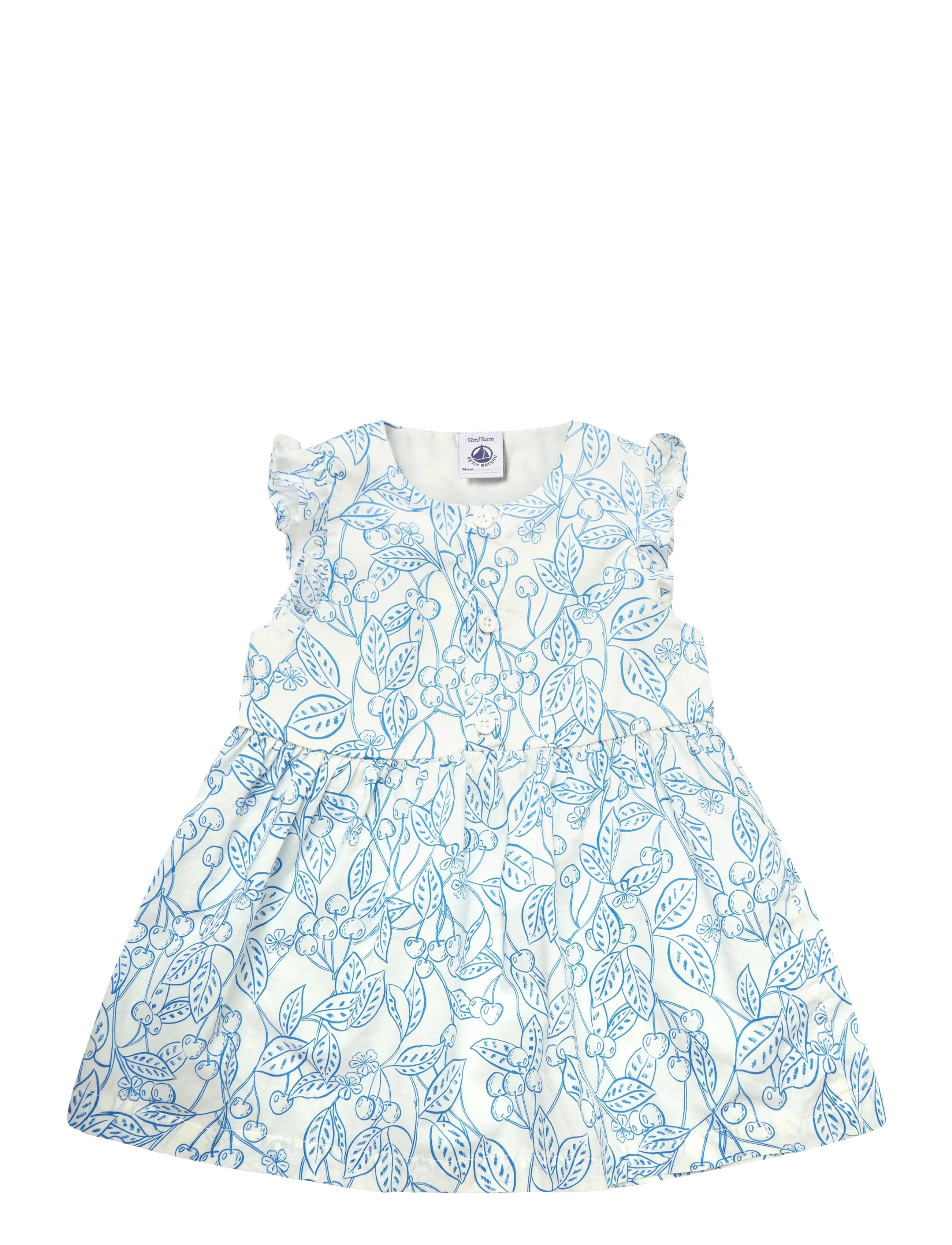 Petit Bateau Robes Sm, 74, Casual Dresses, Weiß - Short-sleeved Kinder