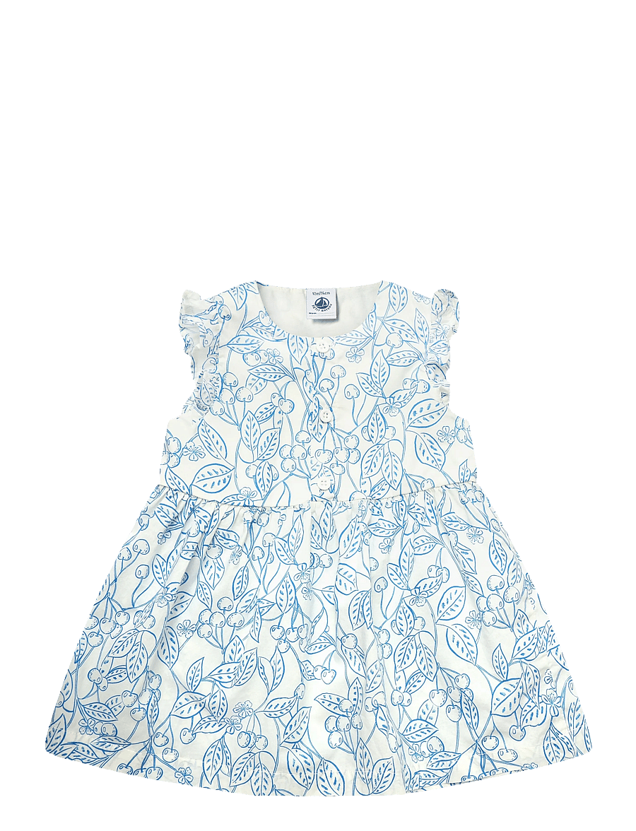 Petit Bateau - ROBES SM - kortärmade babyklänningar - marshmallow/porcelana - 0