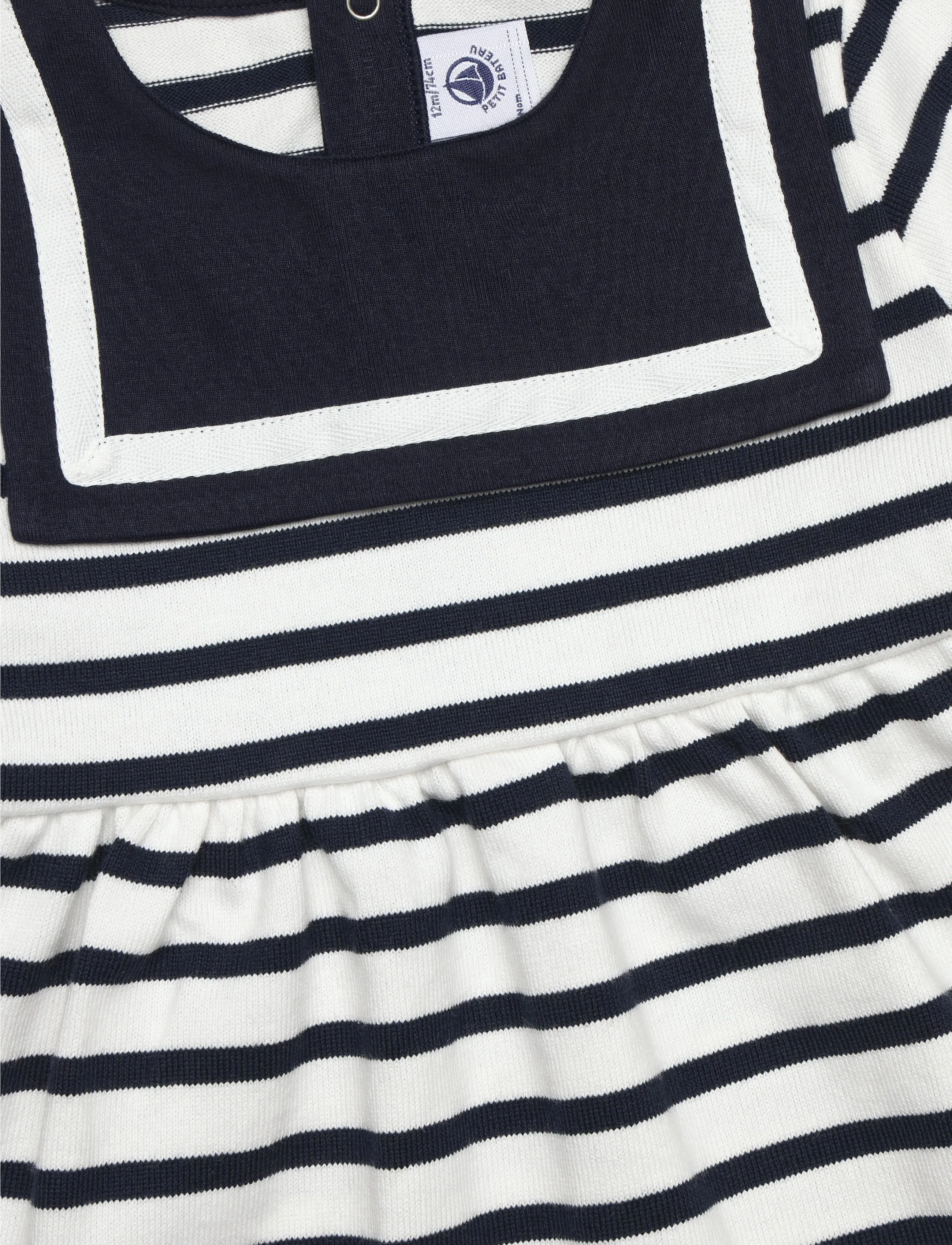 Petit Bateau - ROBES ML - marshmallow/smoking - 2
