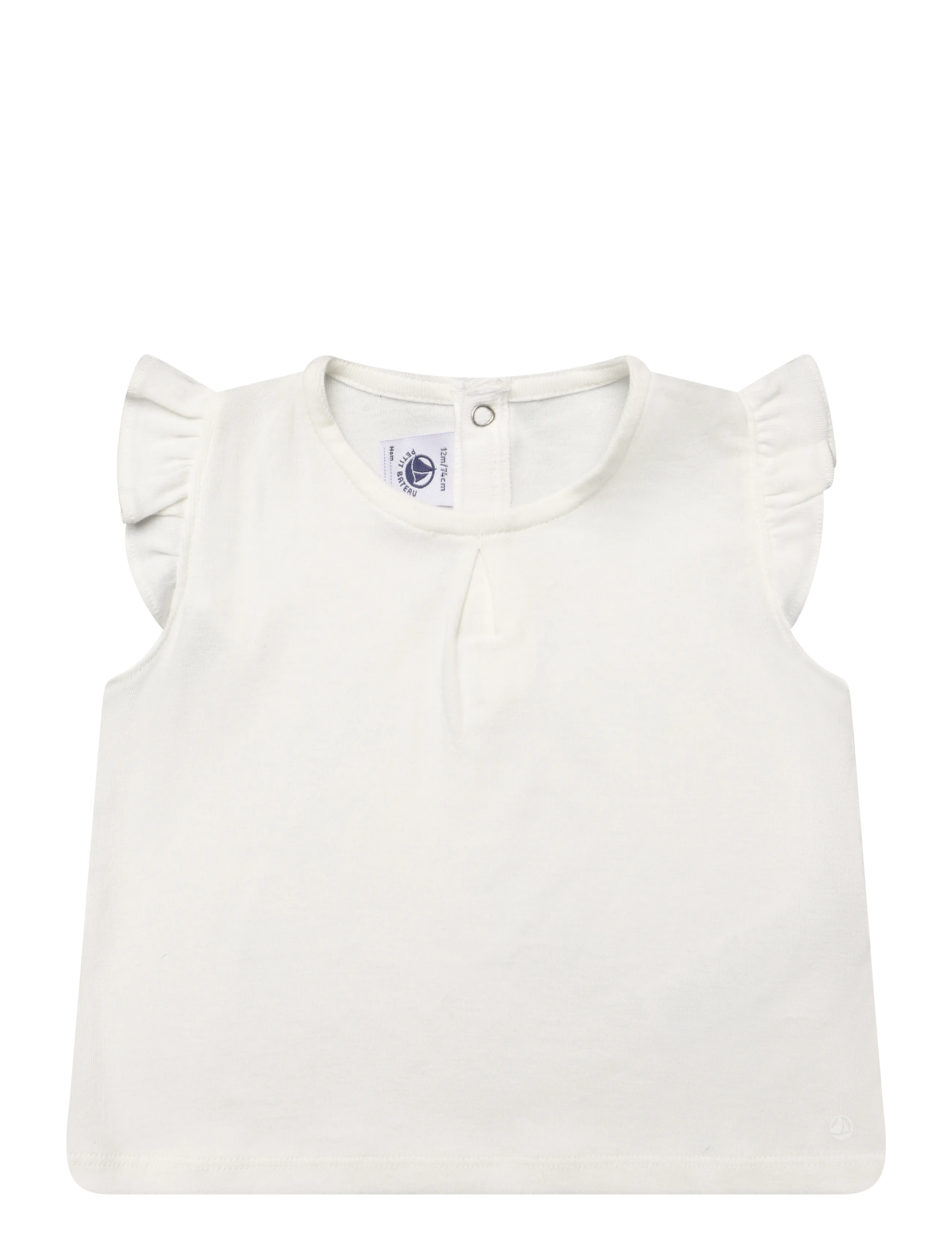 Petit Bateau Sf Blouses Mc, Flæseærmet Bluse, Cream, Str: 67