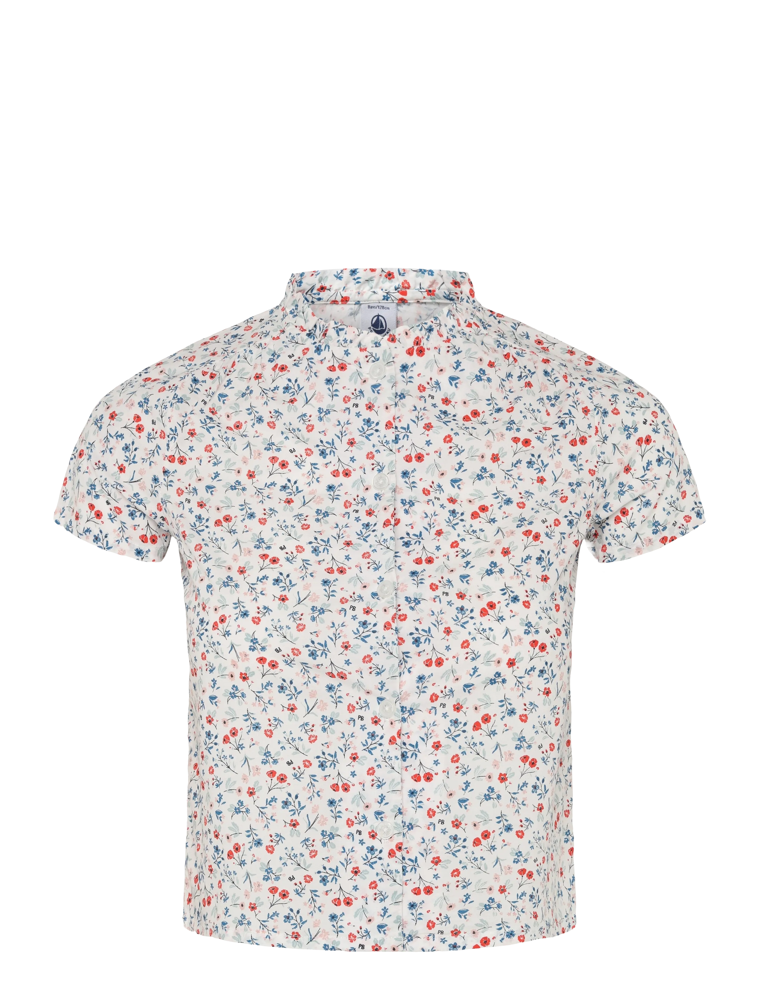 Petit Bateau SF BLOUSES MC - Kleidung - MARSHMALLOW/MULTICO / cream
