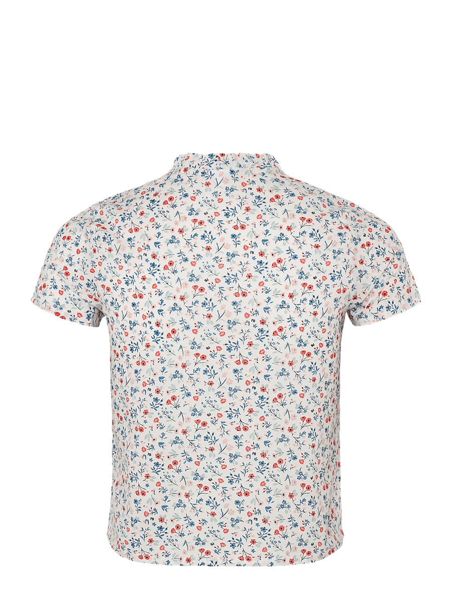 Petit Bateau - SF BLOUSES MC - short-sleeved shirts - marshmallow/multico - 1