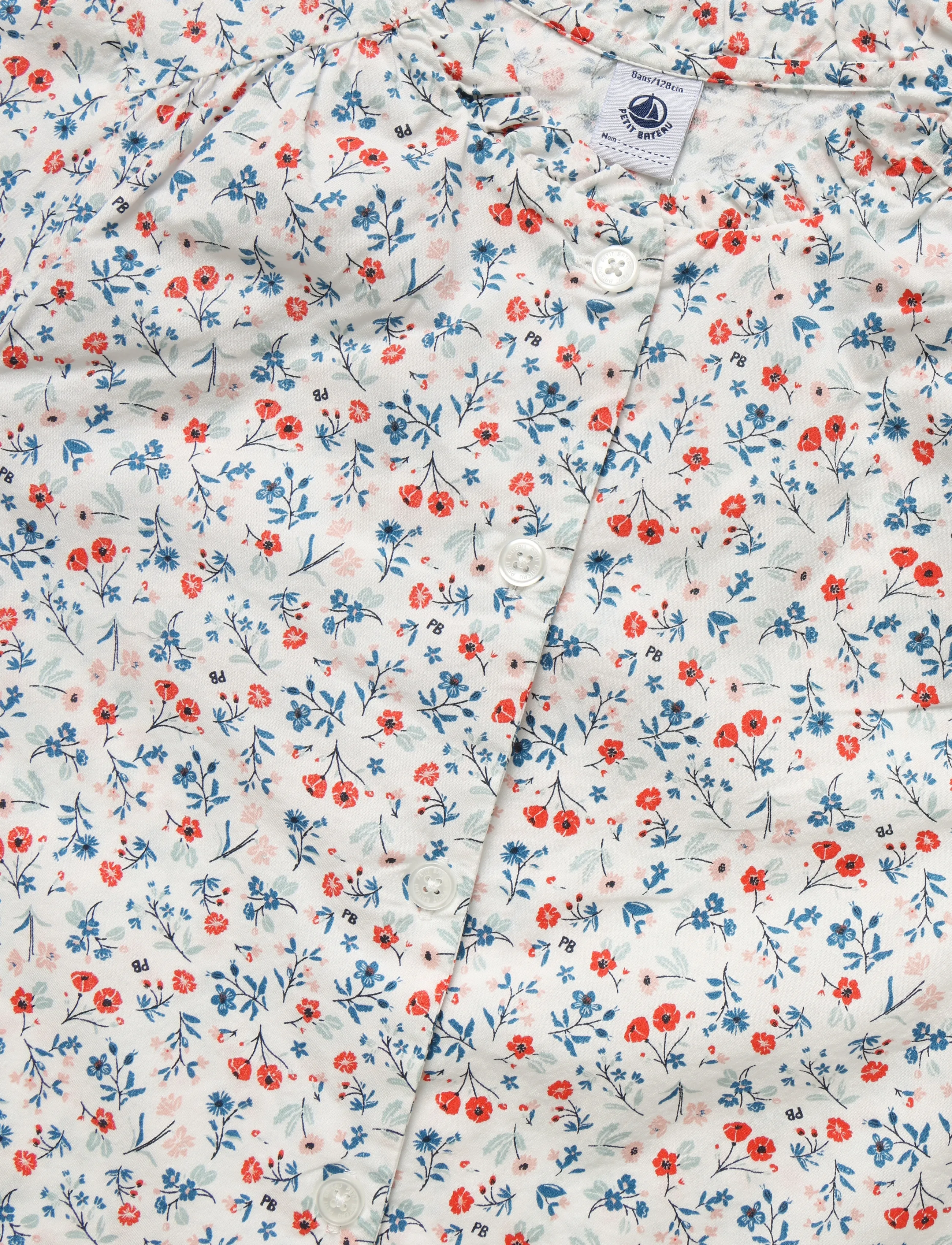 Petit Bateau - SF BLOUSES MC - marshmallow/multico - 2