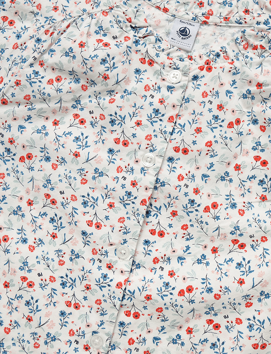 Petit Bateau - SF BLOUSES MC - chemises à manches courtes - marshmallow/multico - 2