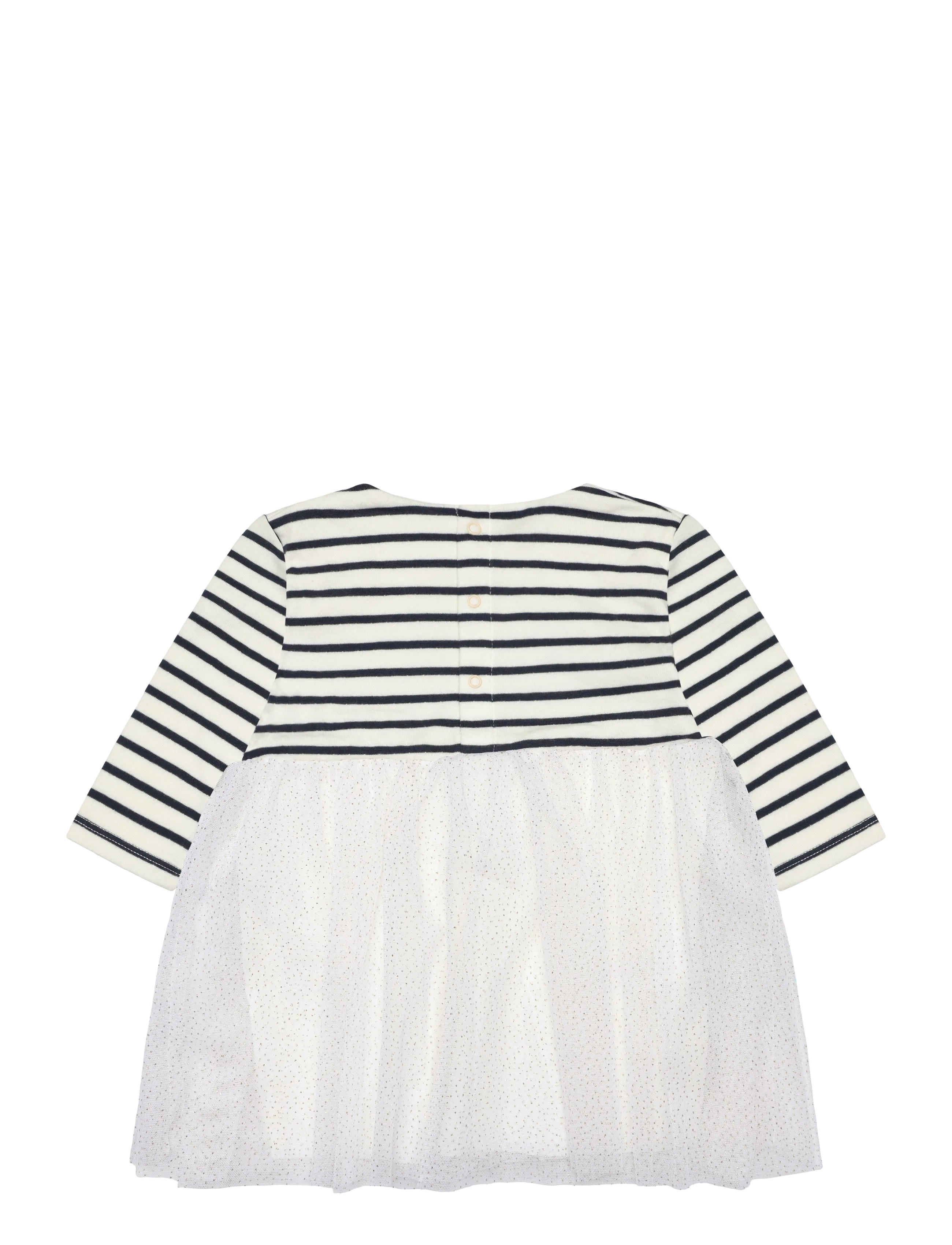 Petit Bateau - ROBES ML - robes pour bébés à manches longues - marshmallow/multico - 1