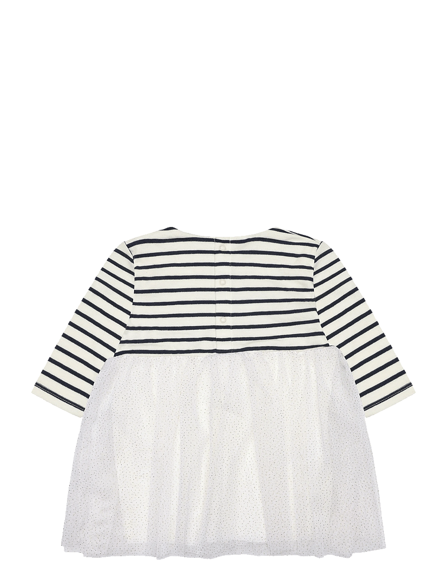Petit Bateau - ROBES ML - robes pour bébés à manches longues - marshmallow/multico - 1