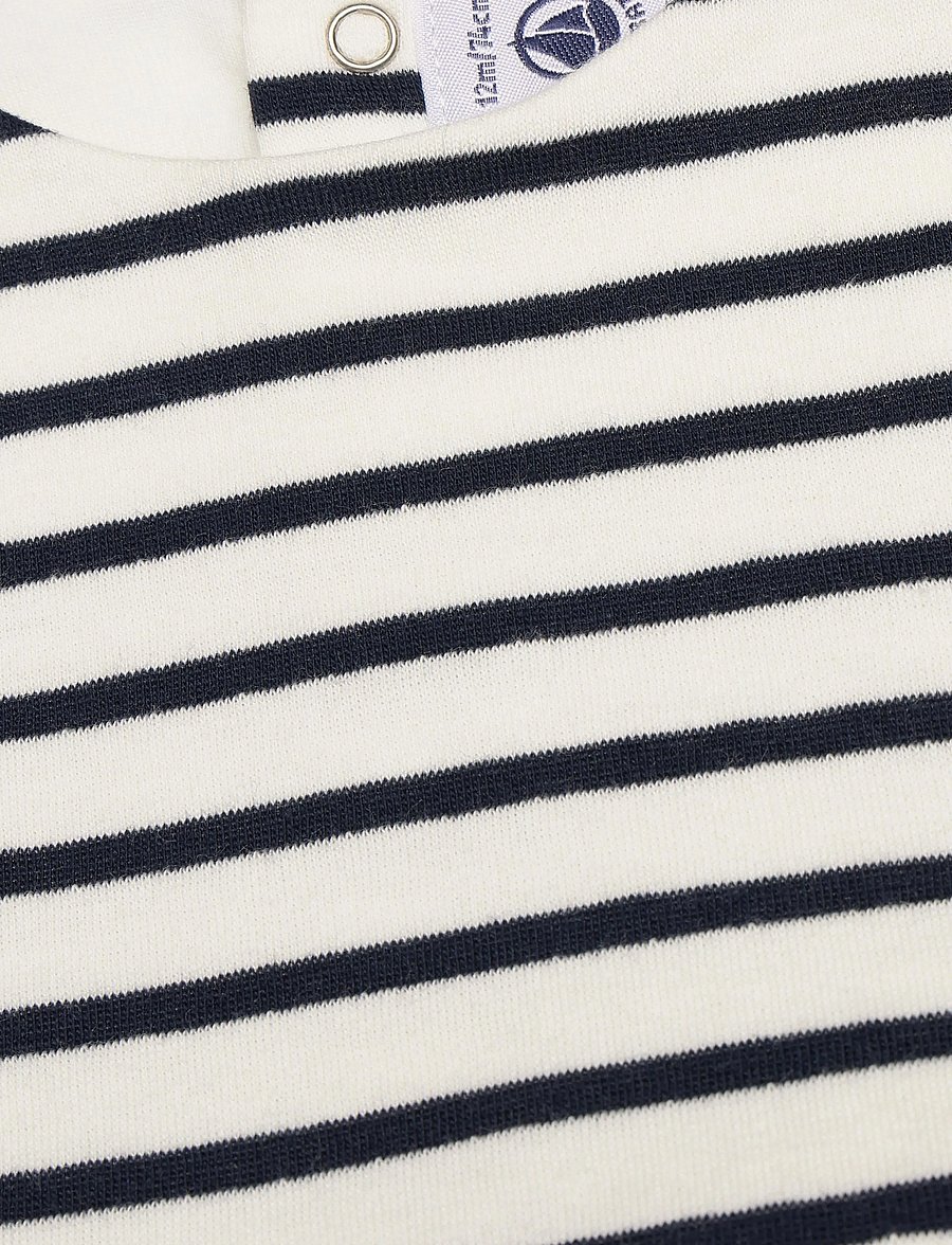 Petit Bateau - ROBES ML - robes pour bébés à manches longues - marshmallow/multico - 2