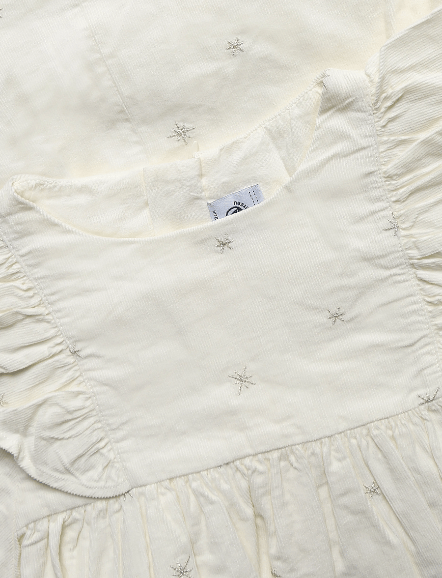Petit Bateau - ROBES ML - milk/argent - 2
