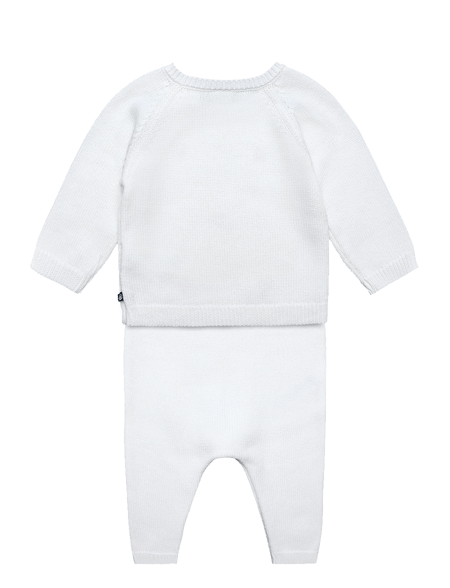 Petit Bateau - ENSEMBLE LONG - sets mit langärmeligem t-shirt - marshmallow/pompei - 1