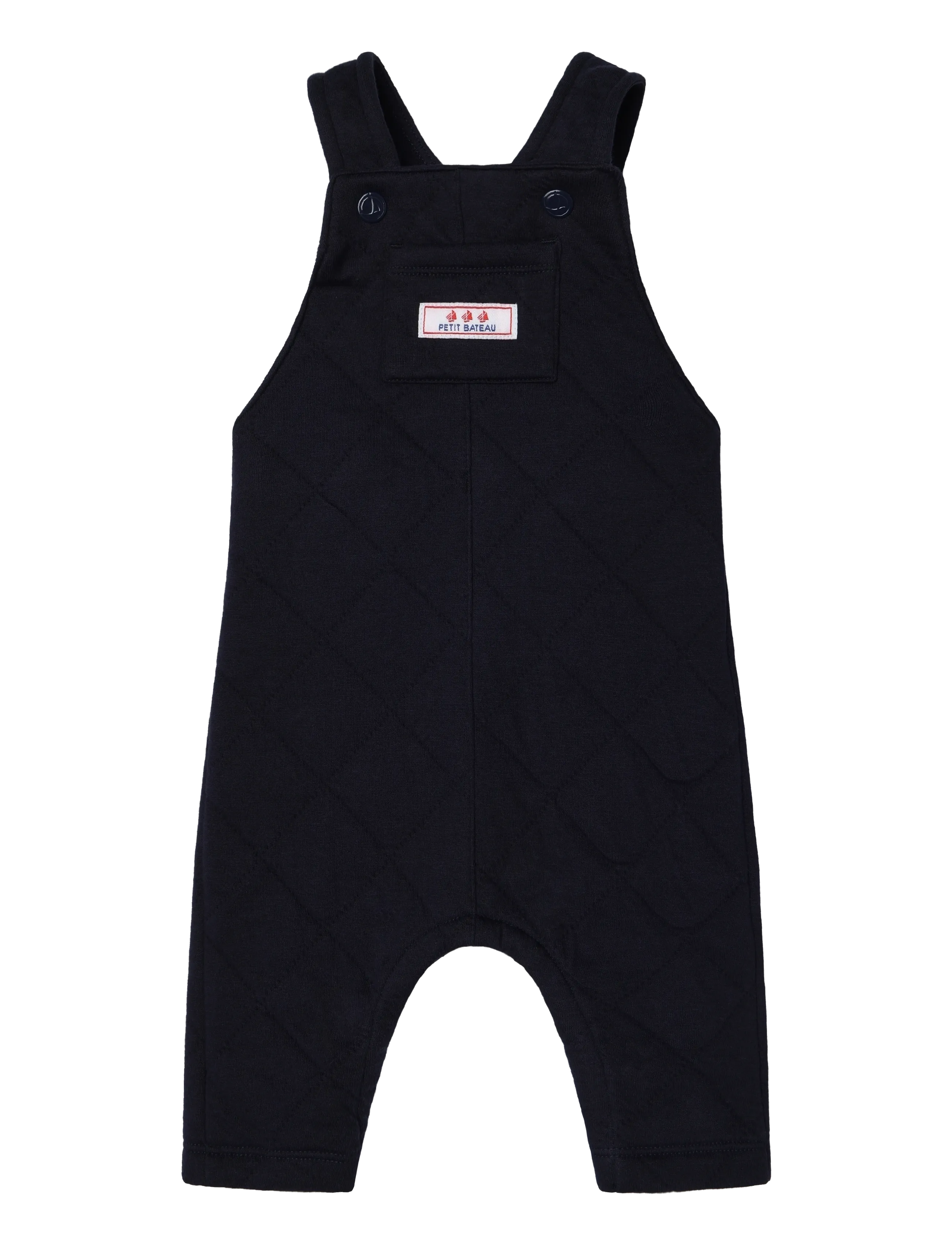 Petit Bateau Salopette Longue, 86, Unterteile, Marineblau - Latzhosen, Kinder