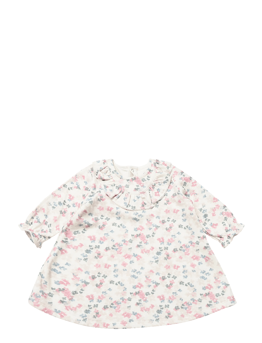 Petit Bateau - ROBES ML - langærmede babykjoler - milk/multico - 0