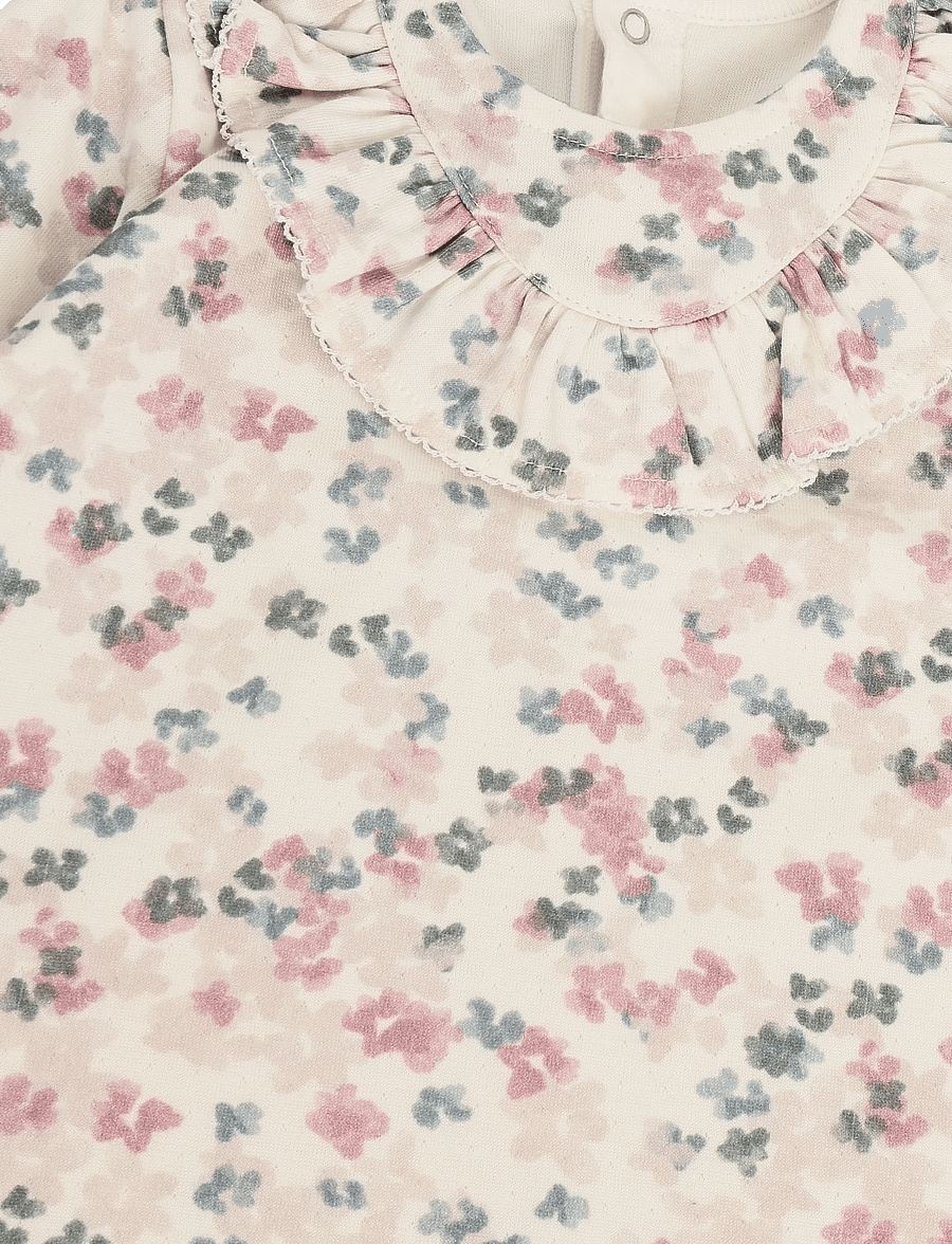 Petit Bateau - ROBES ML - langærmede babykjoler - milk/multico - 2