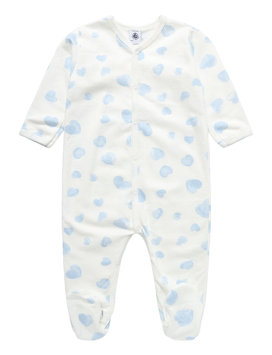 Petit Bateau - SF DORS BIEN Y - schlafoveralls - marshmallow/adriatic - 0