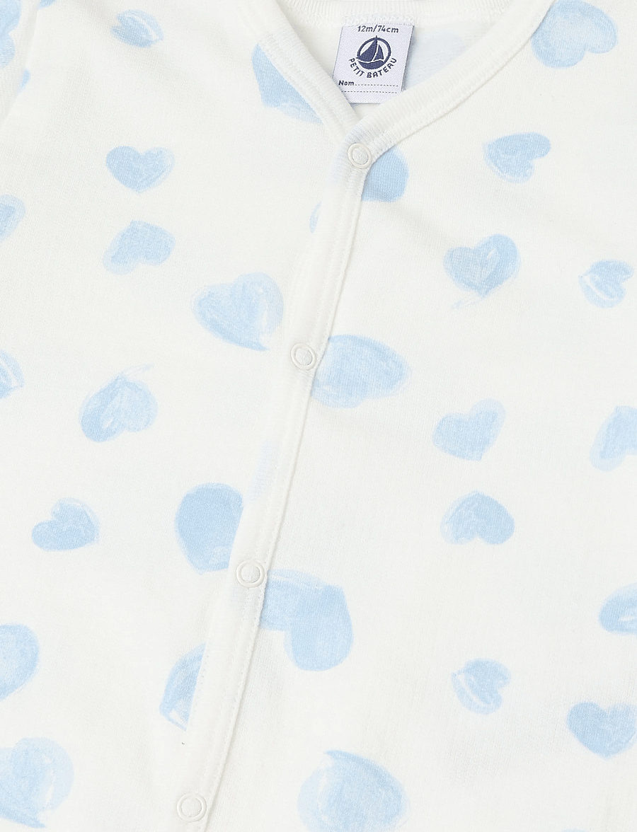 Petit Bateau - SF DORS BIEN Y - pidžaama-kombinesoonid - marshmallow/adriatic - 2