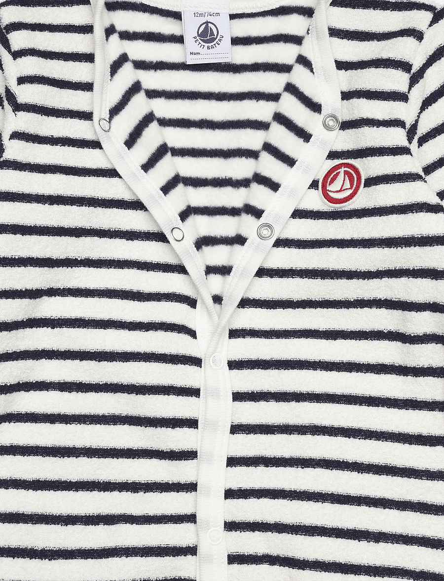 Petit Bateau - SF DORS BIEN SANS PIEDS - sleeping overalls - milk/soir - 2