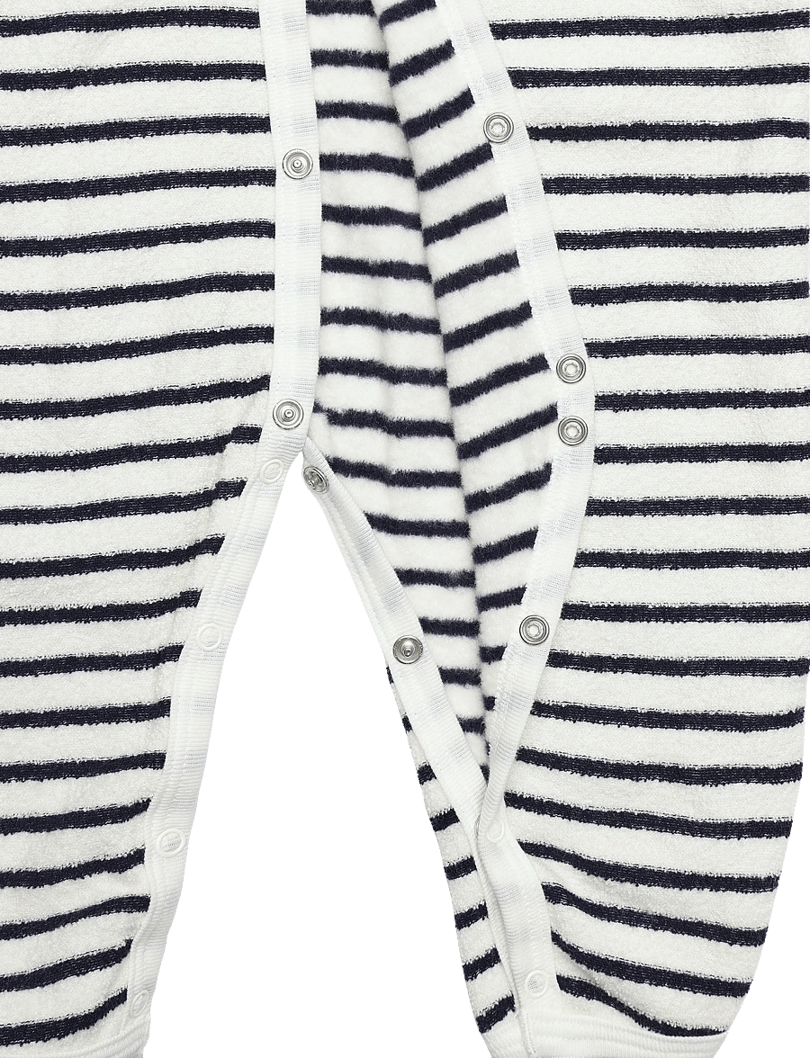 Petit Bateau - SF DORS BIEN SANS PIEDS - sleeping overalls - milk/soir - 3