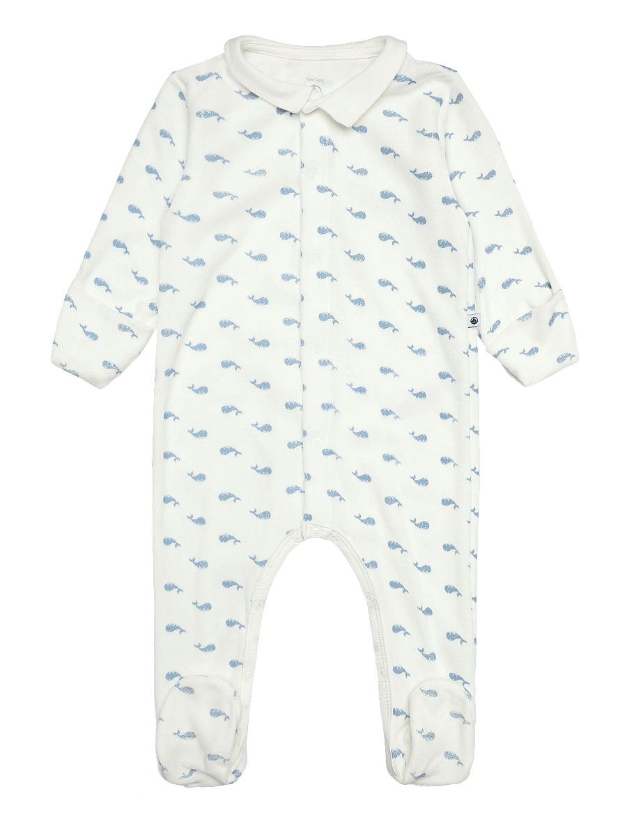 Petit Bateau - SF DORS BIEN Y - langärmelig - marshmallow/adriatic - 0