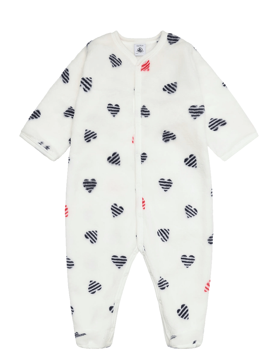 Petit Bateau - COMBICHAUDS - schlafoveralls - marshmallow/multico - 0