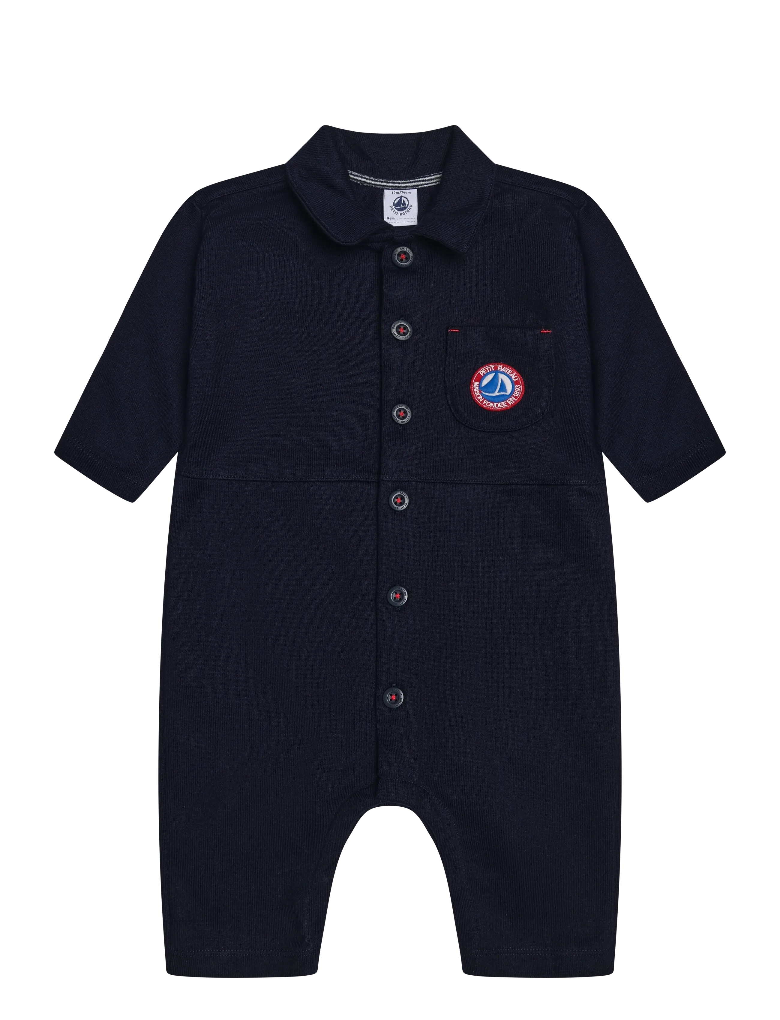 Petit Bateau Combinaison Longue, 74, Marineblau - Strampelanzüge, Kinder
