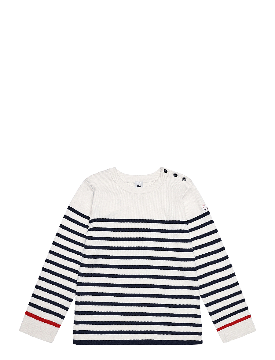 Petit Bateau - PULL RDC V BATEAU - pullover - marshmallow/soir - 0