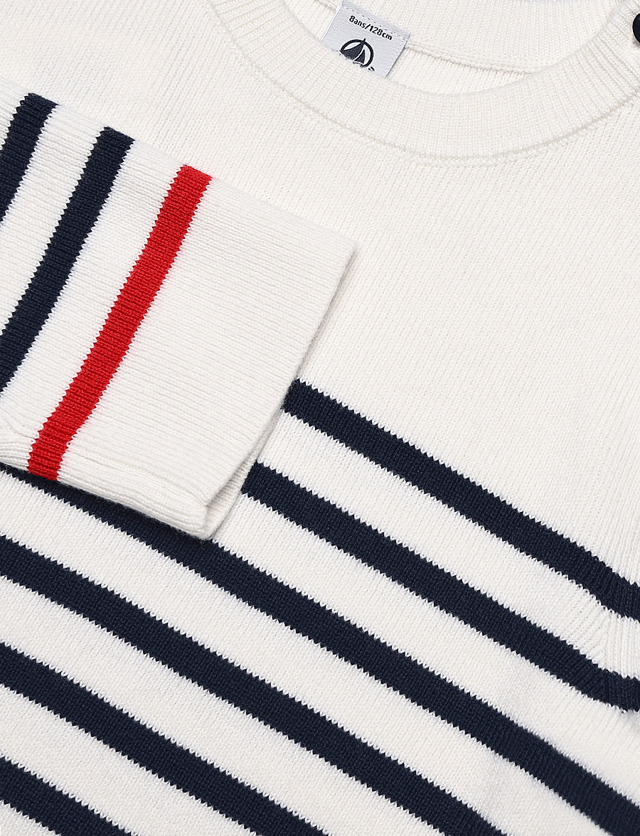 Petit Bateau - PULL RDC V BATEAU - pullover - marshmallow/soir - 2