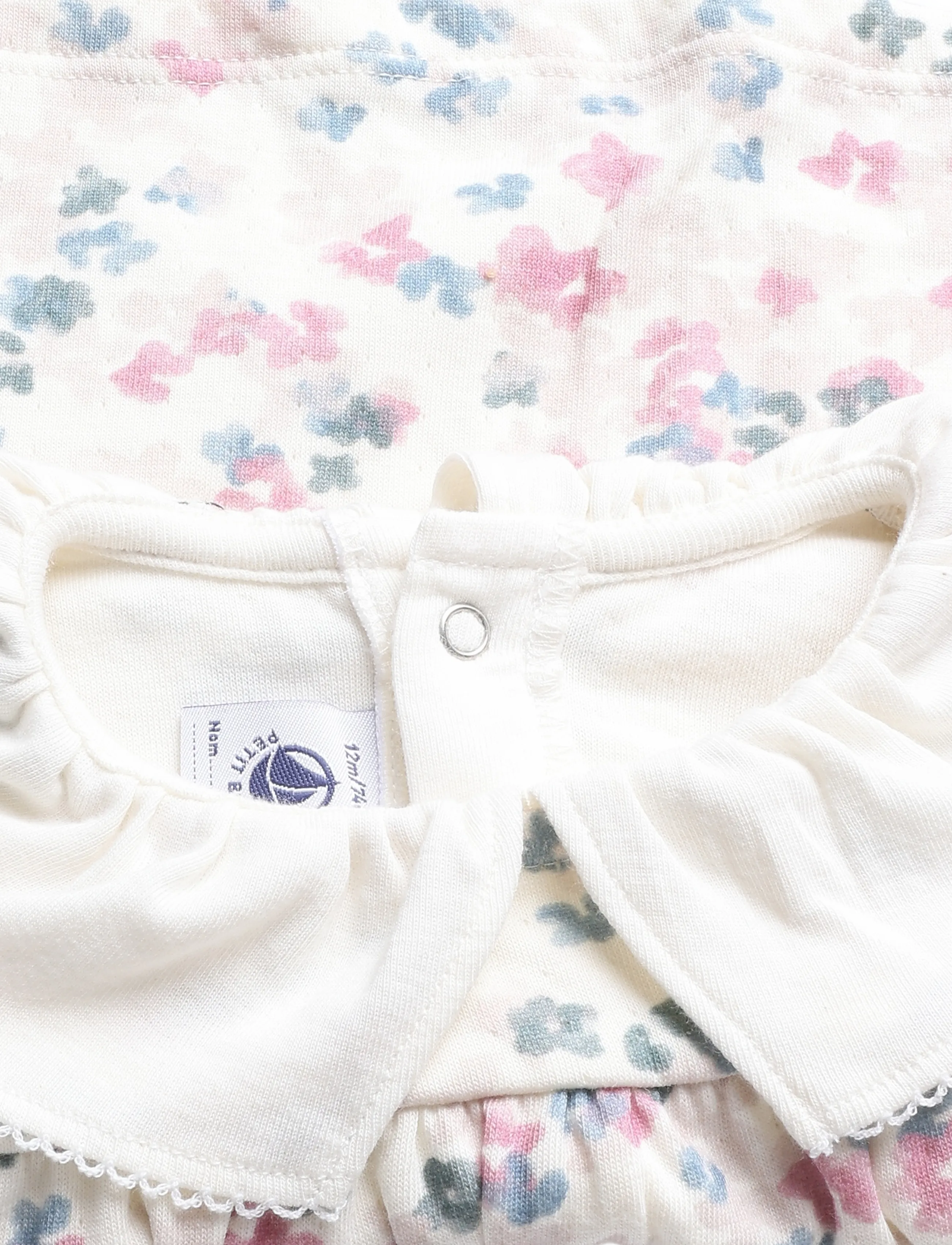 Petit Bateau - SF BLOUSES ML - laveste priser - milk/multico - 2