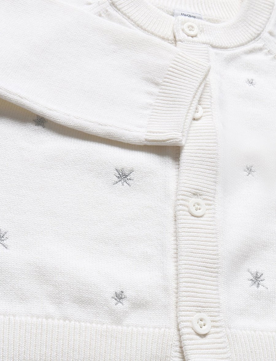 Petit Bateau - CARDIGANS JOUR - koftor - marshmallow/argent - 2