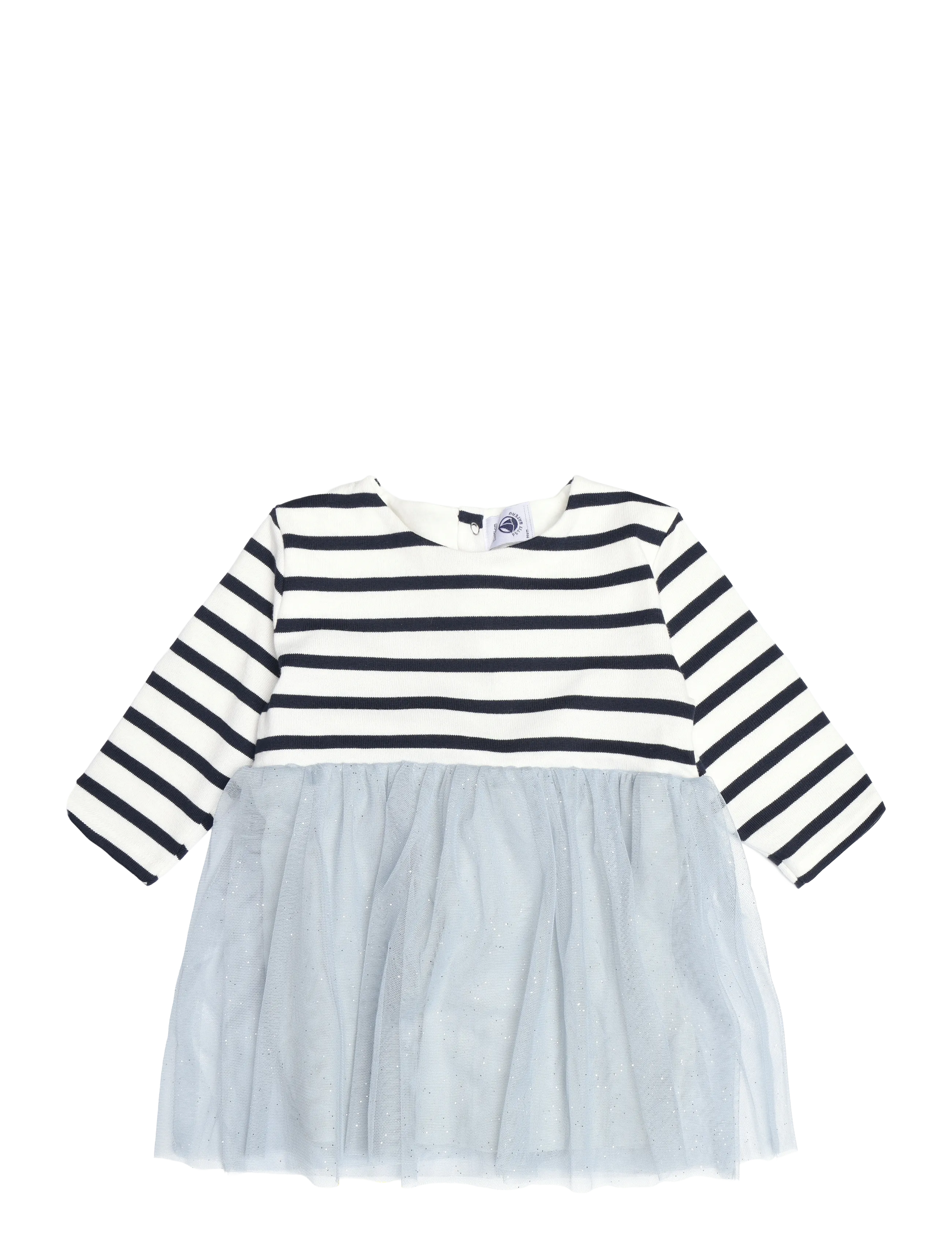 Petit Bateau Robes Ml, 74, Baby Dresses, Blau - Long-sleeved Kinder