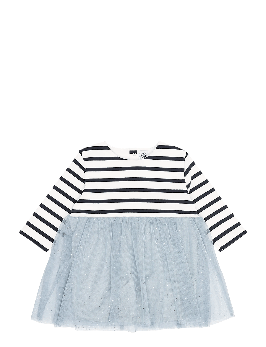 Petit Bateau - ROBES ML - långärmade babyklänningar - co2/multico - 0