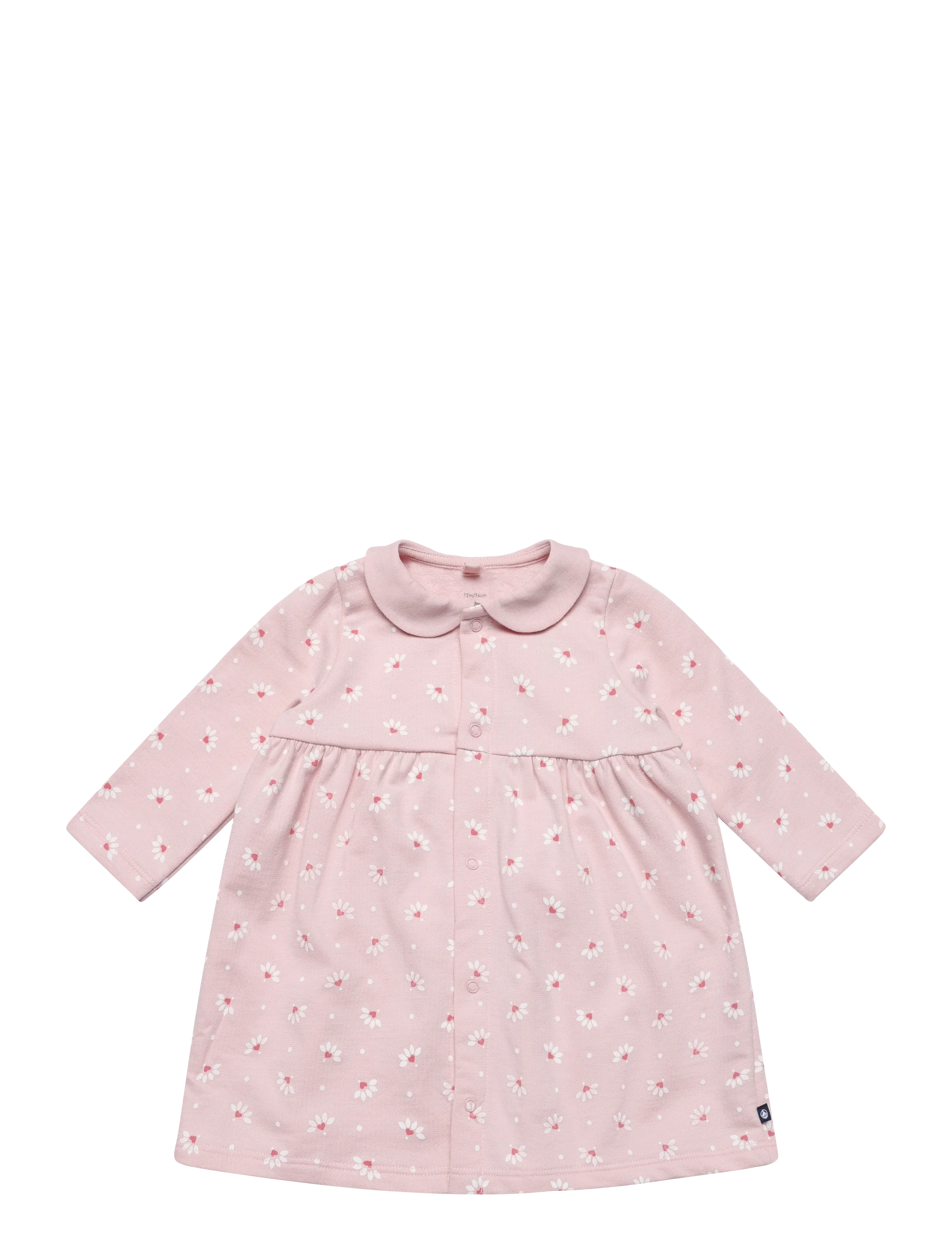 Petit Bateau Robes Ml, 67, Baby Dresses, Rosa - Long-sleeved Kinder