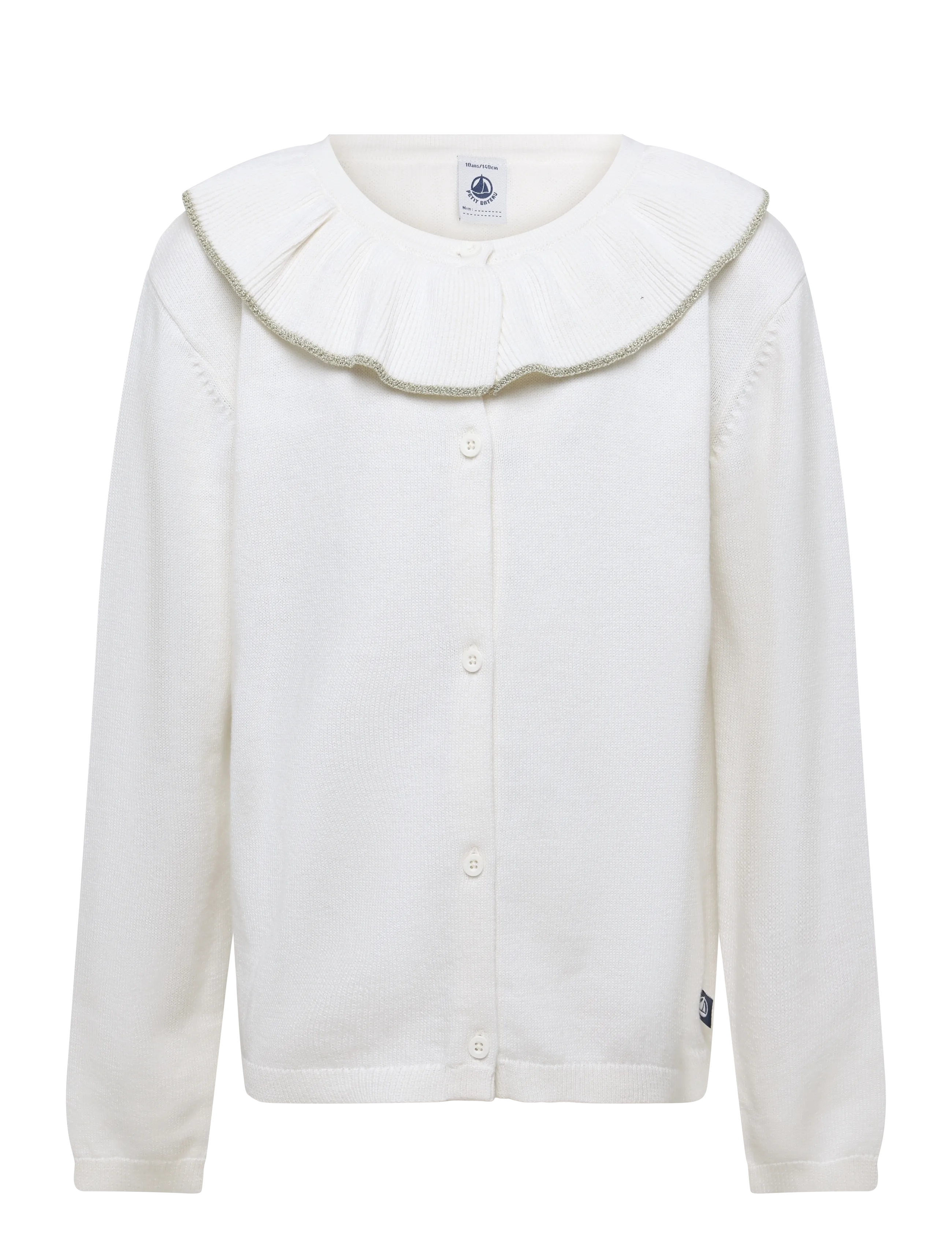 Petit Bateau CARDIGANS JOUR - Outerwear - MARSHMALLOW/ARGENT / cream