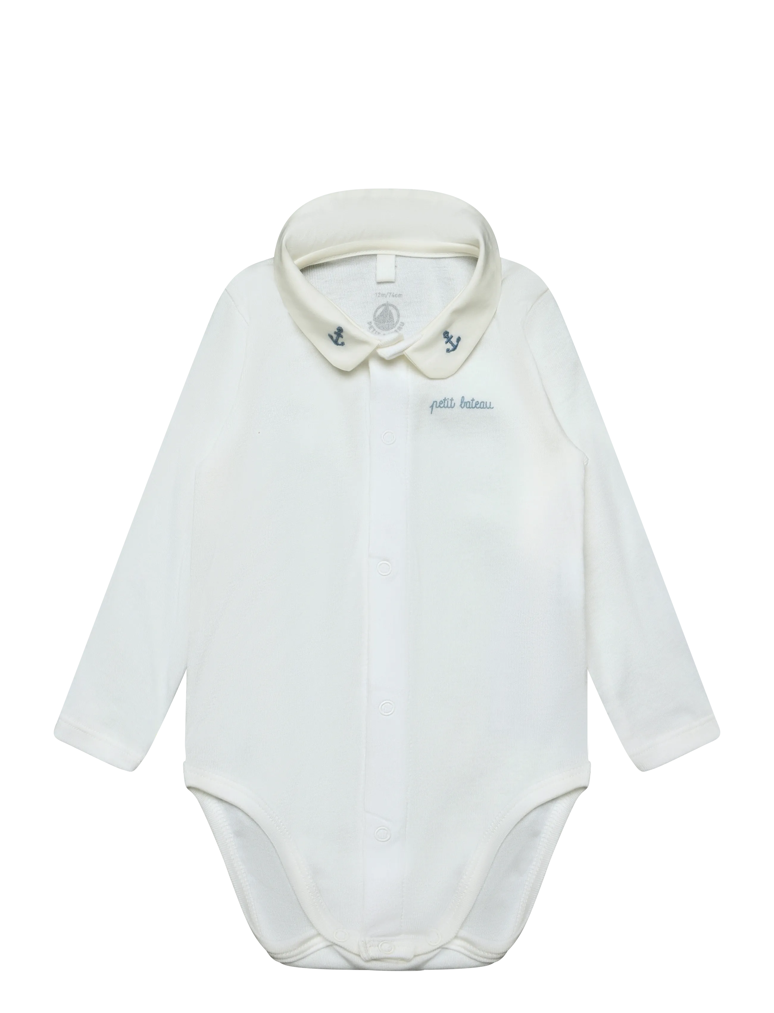 Petit Bateau SF BODIES ACOL ML - Bodies - MARSHMALLOW/ADRIATIC / white