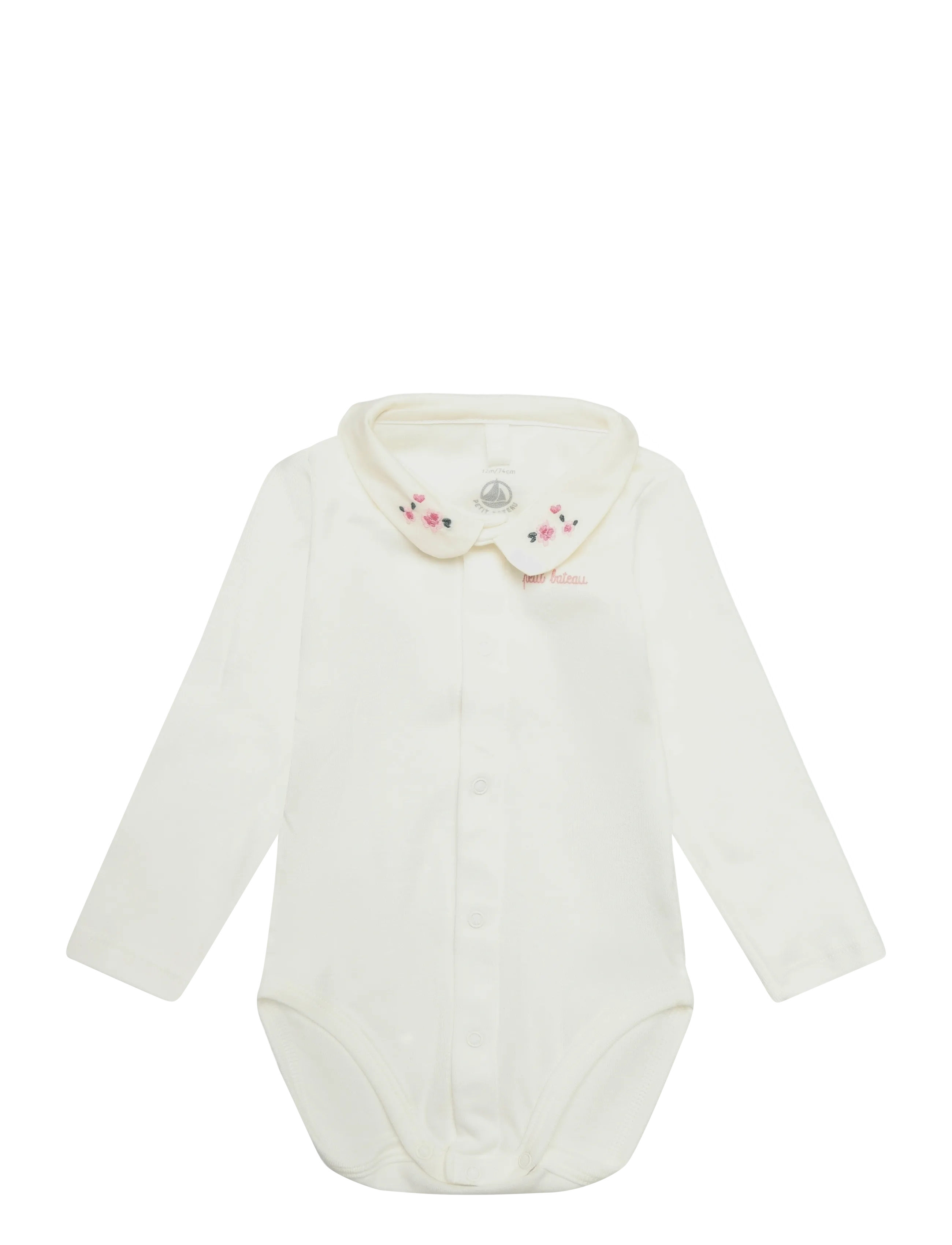 Petit Bateau SF BODIES ACOL ML - Shoppa efter storlek - MARSHMALLOW/CHARME / cream