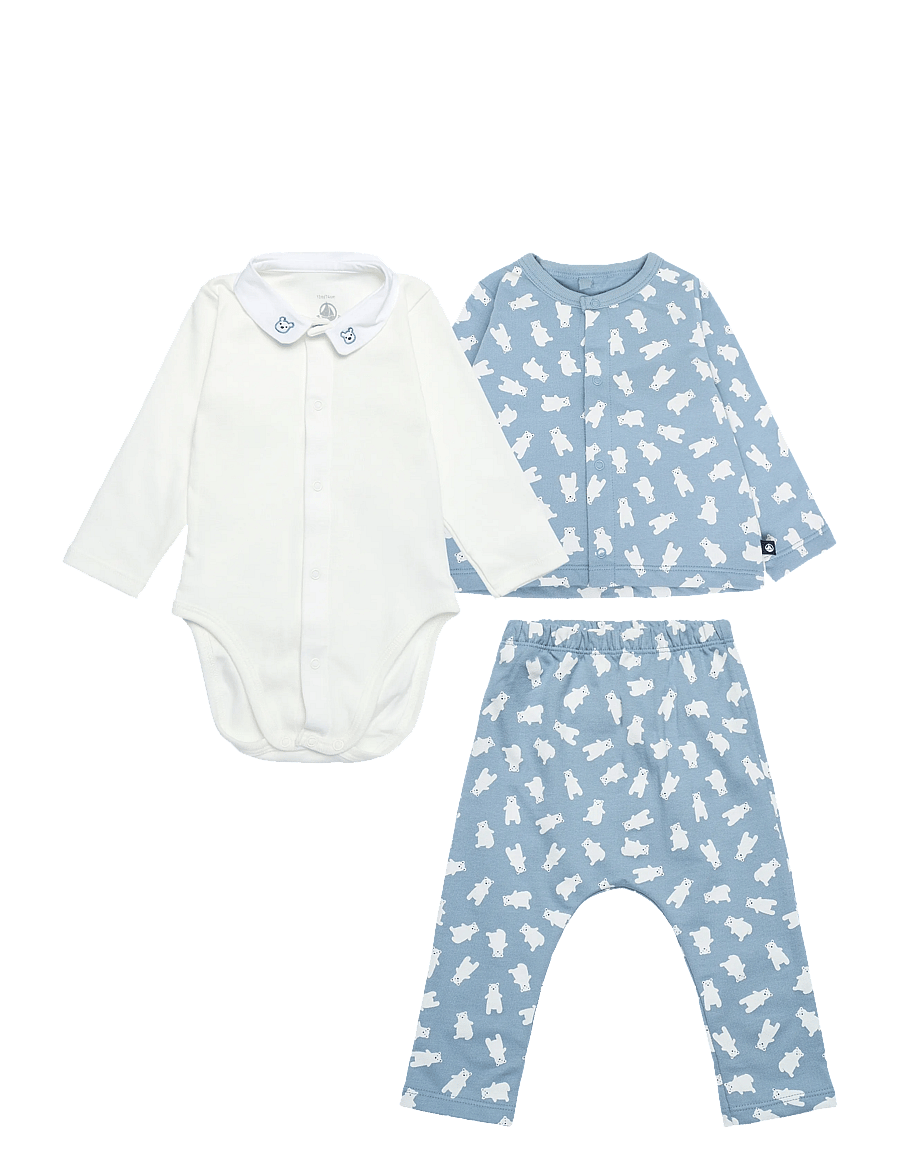 Petit Bateau - ENSEMBLE LONG - sets mit body - adriatic/multico - 0