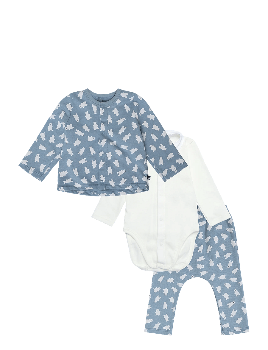 Petit Bateau - ENSEMBLE LONG - set med body - adriatic/multico - 0