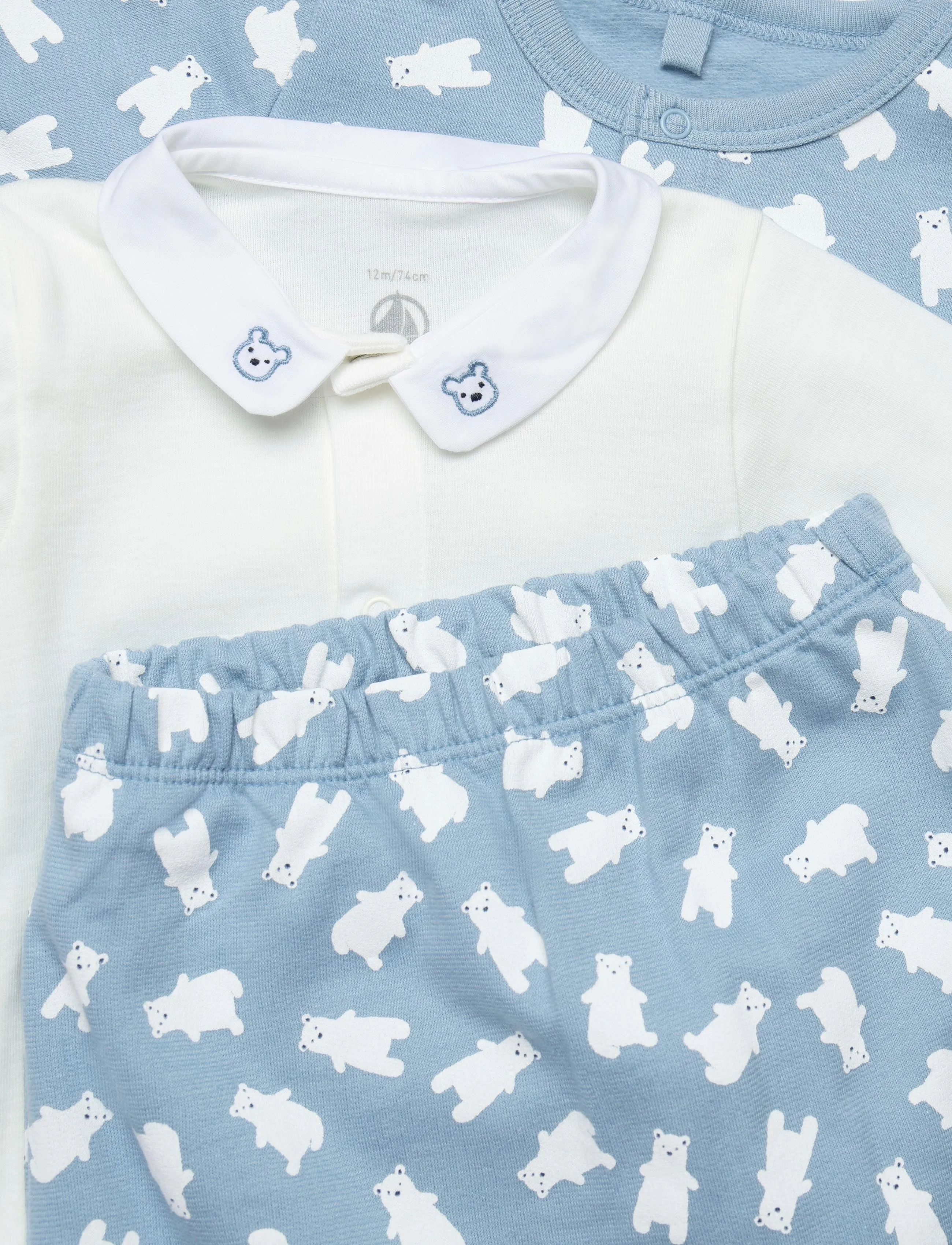 Petit Bateau - ENSEMBLE LONG - sets mit body - adriatic/multico - 3