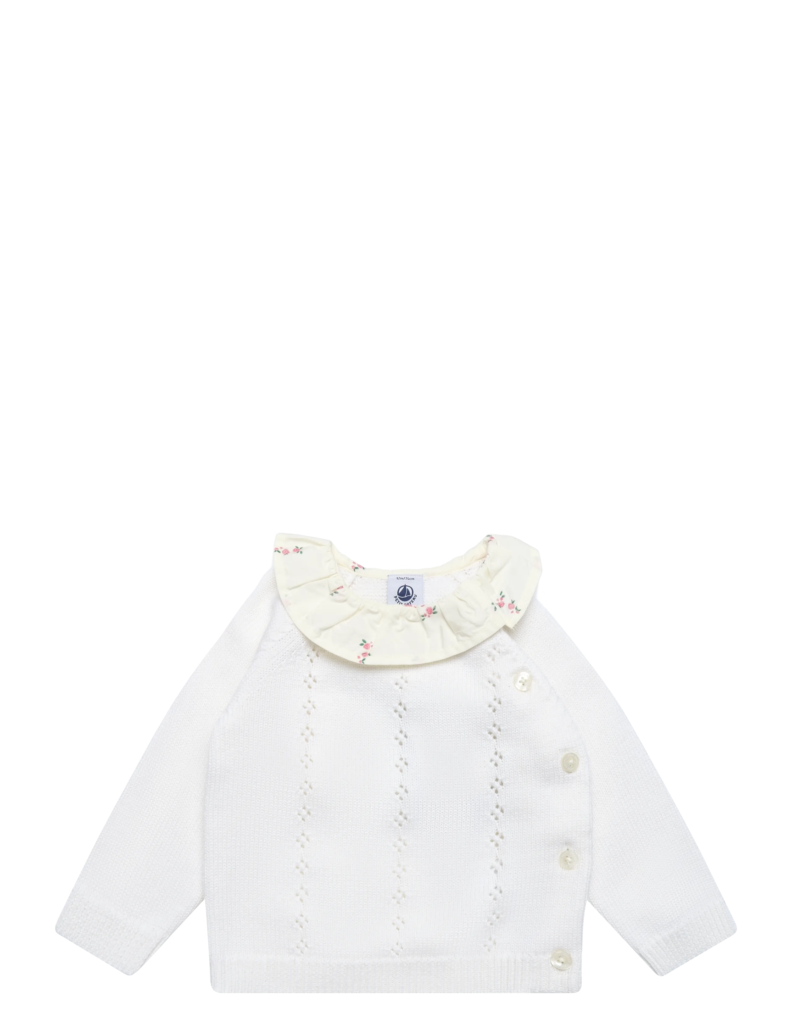 Petit Bateau Ensemble Long, 81, Knitwear, Creme - Cardigans, Kinder