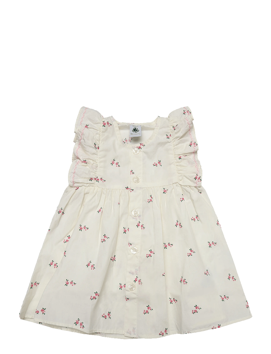 Petit Bateau - ROBES SM - kurzärmelige babykleider - milk/multico - 0
