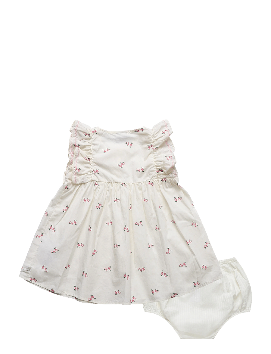Petit Bateau - ROBES SM - kortärmade babyklänningar - milk/multico - 1