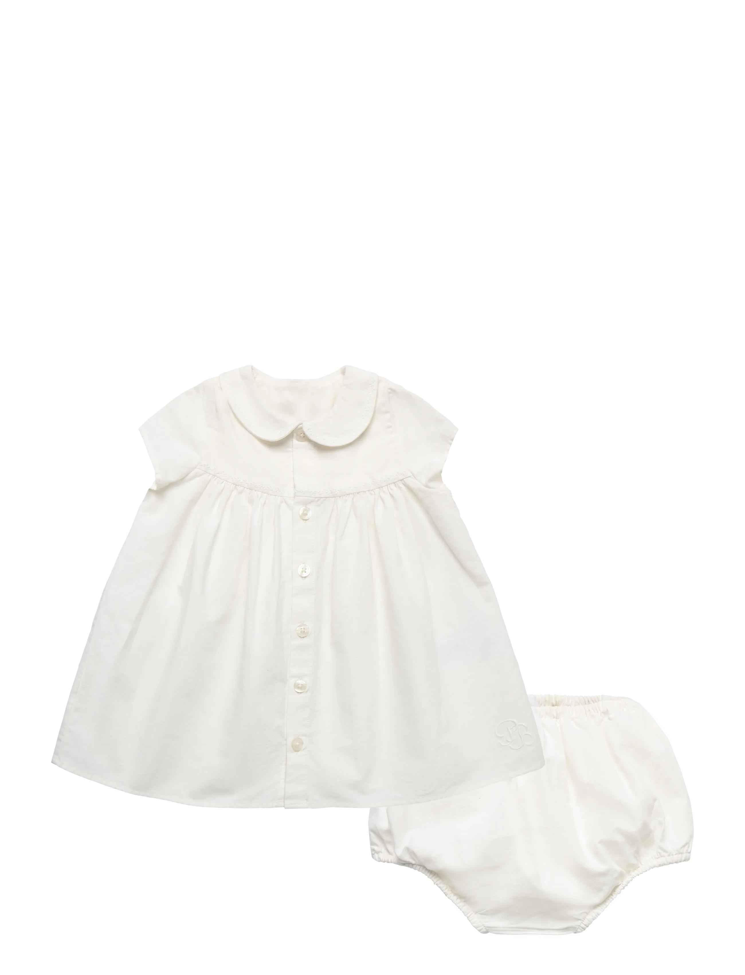Petit Bateau Robes Mc, Børn, Baby Kjolesæt, Cream, Str: 81