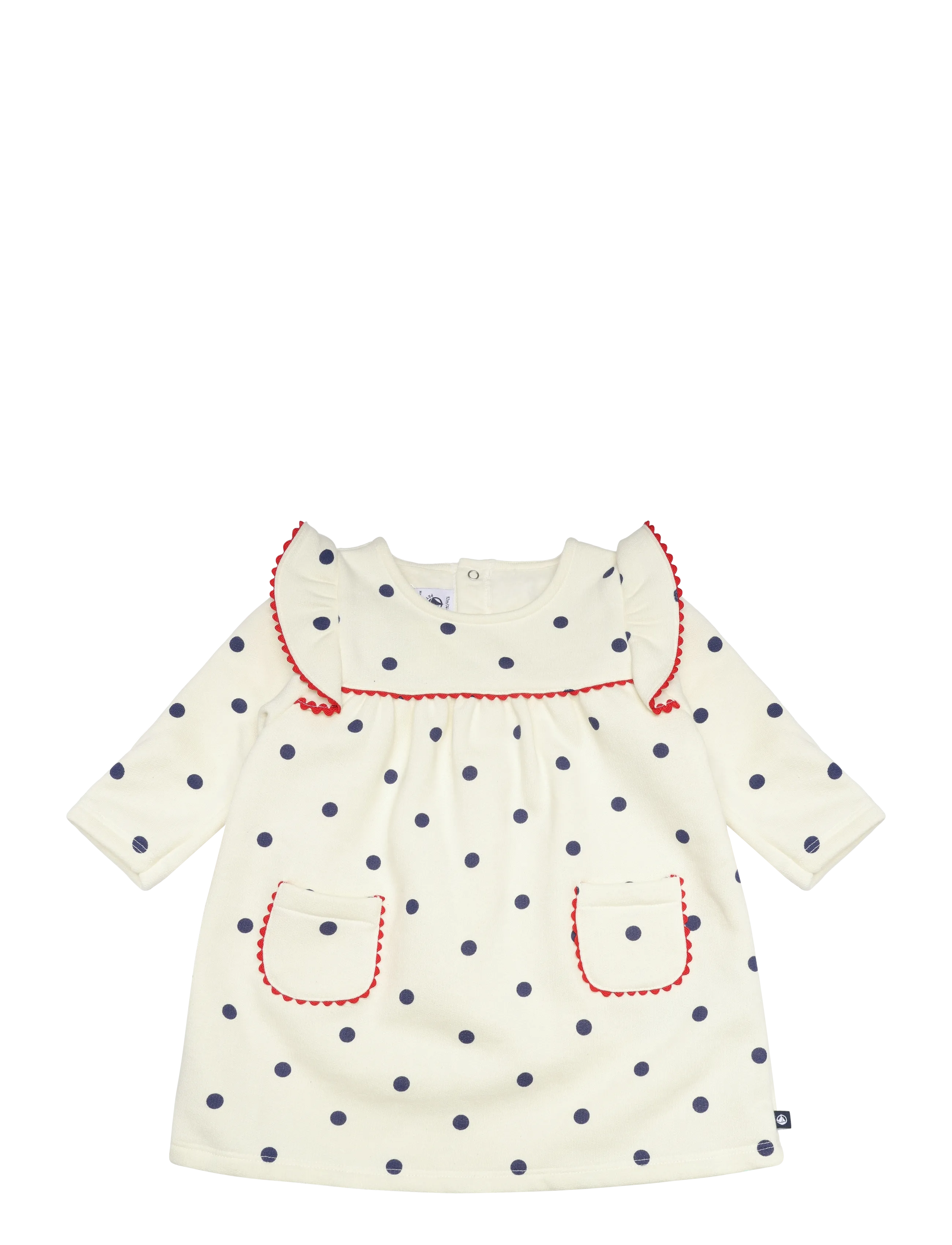 Petit Bateau ROBES ML - Kläder - MILK/SOIR / cream