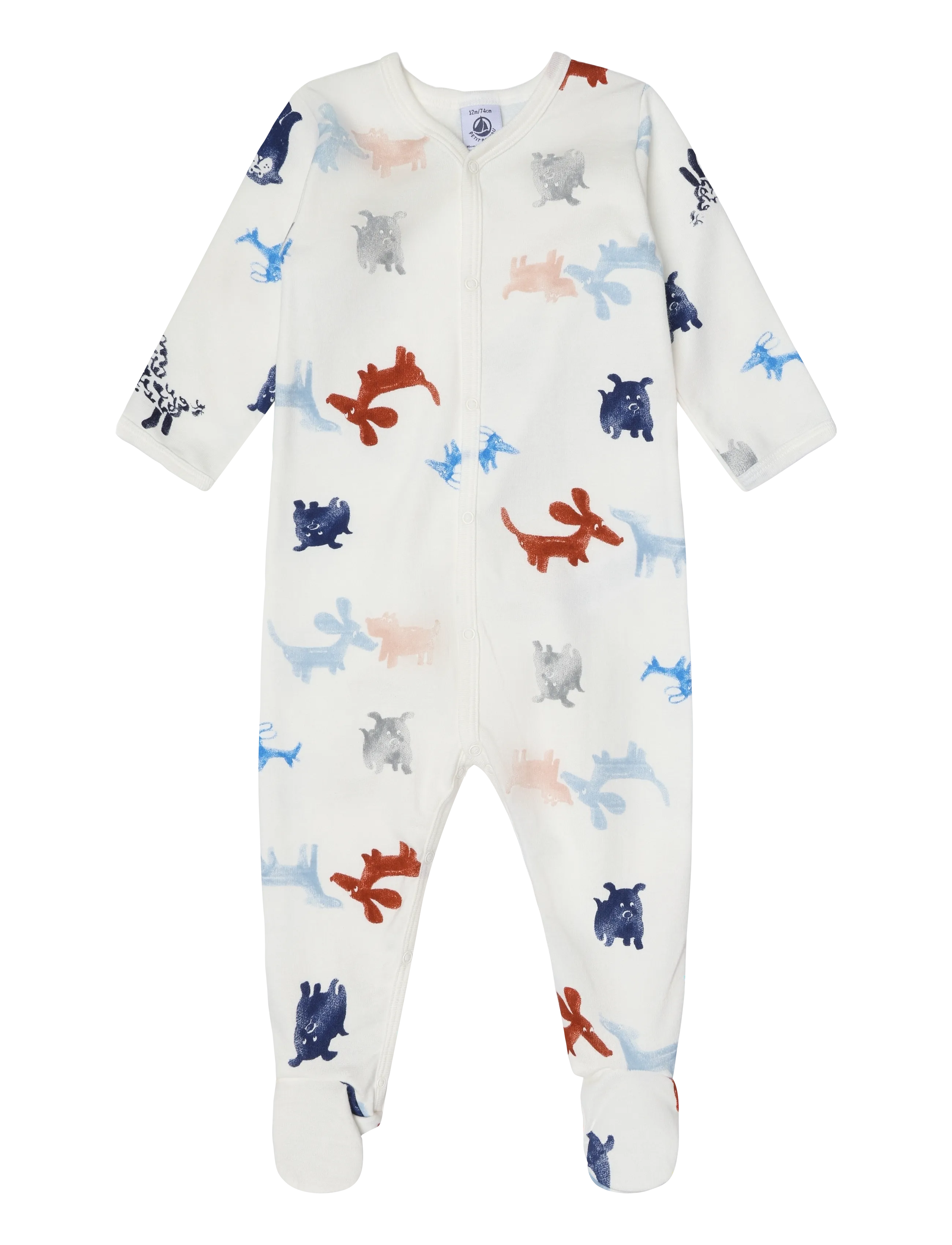 Petit Bateau SF DORS BIEN Y - Kläder - MARSHMALLOW/MULTICO / cream