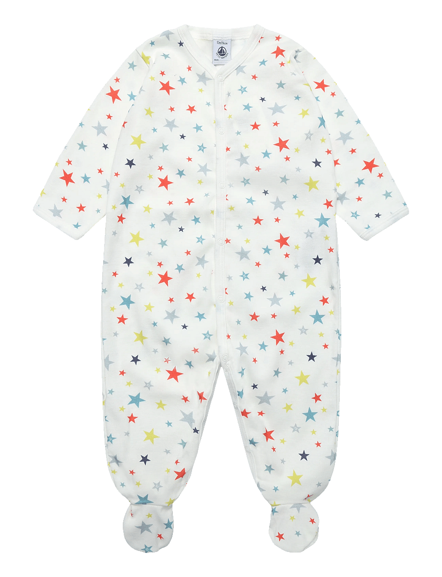 Petit Bateau - SF DORS BIEN Y - pidžaama-kombinesoonid - marshmallow/multico - 0