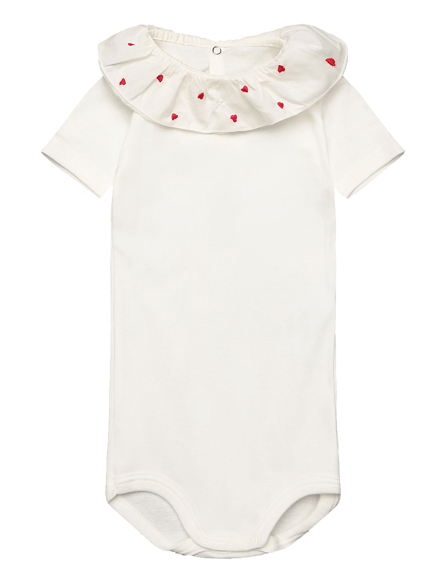 Petit Bateau - SF BODIES ACOL MC - kurzärmelige bodys - marshmallow - 0