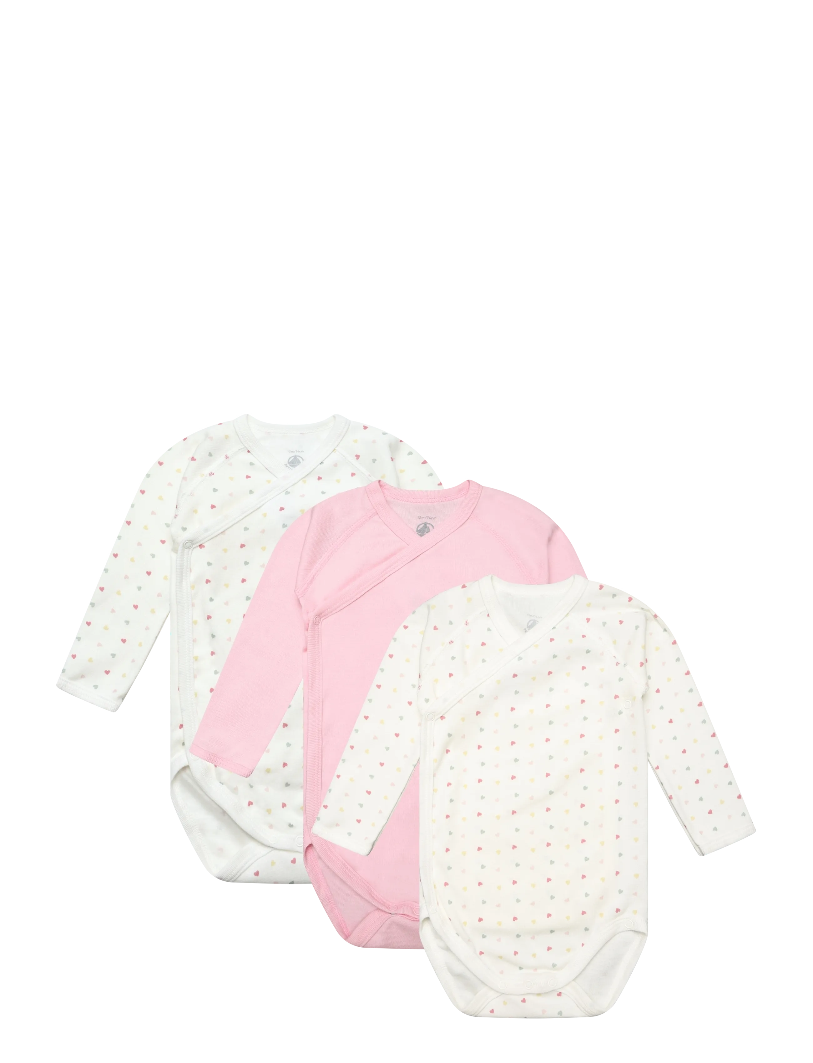 Petit Bateau Sf Bodys Naissance Ml, 67, Bodys, Creme - Long-sleeved, Kinder