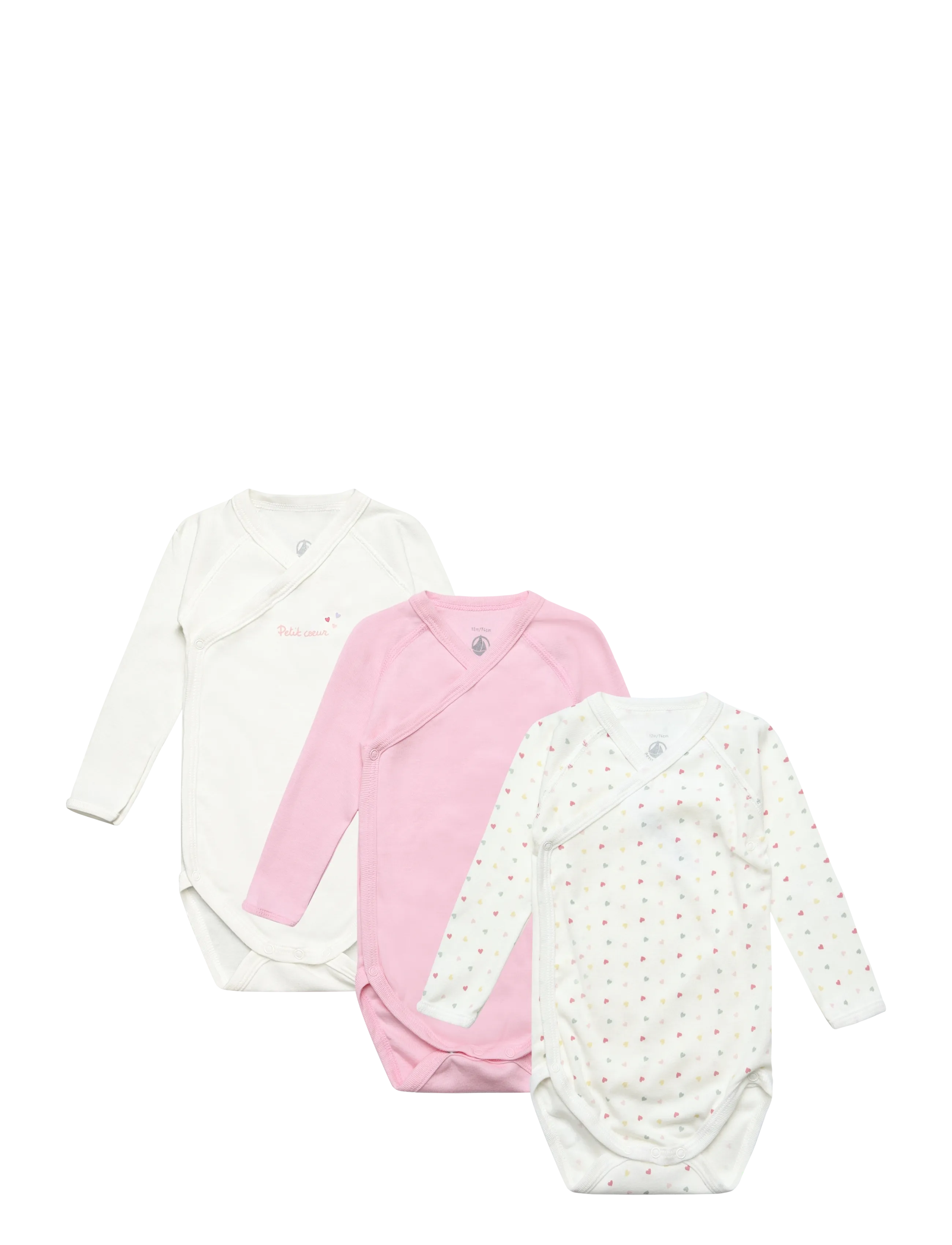 Petit Bateau SF BODIES NAISSANCE ML - Långärmade bodies - VARIANTE 1 / cream