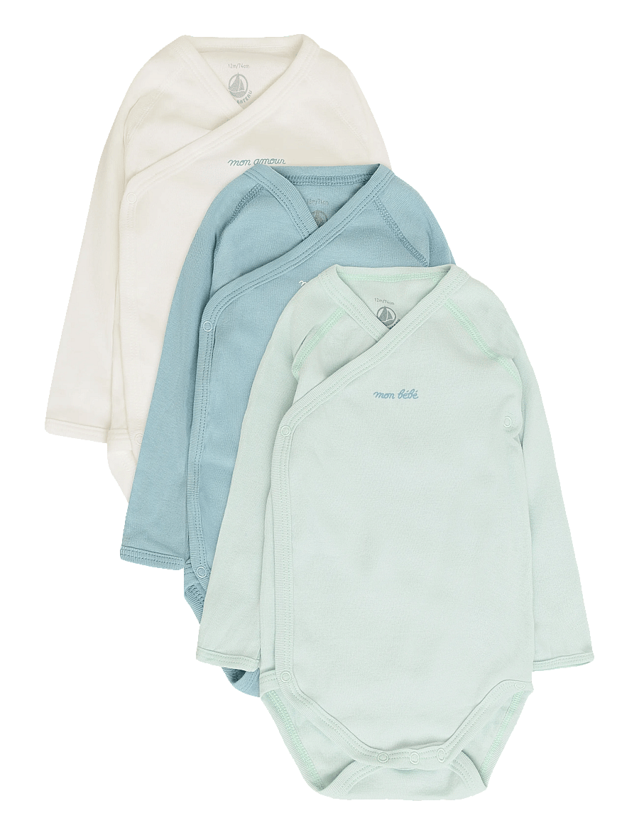 Petit Bateau - SF BODIES NAISSANCE ML - langärmelige bodys - variante 1 - 0