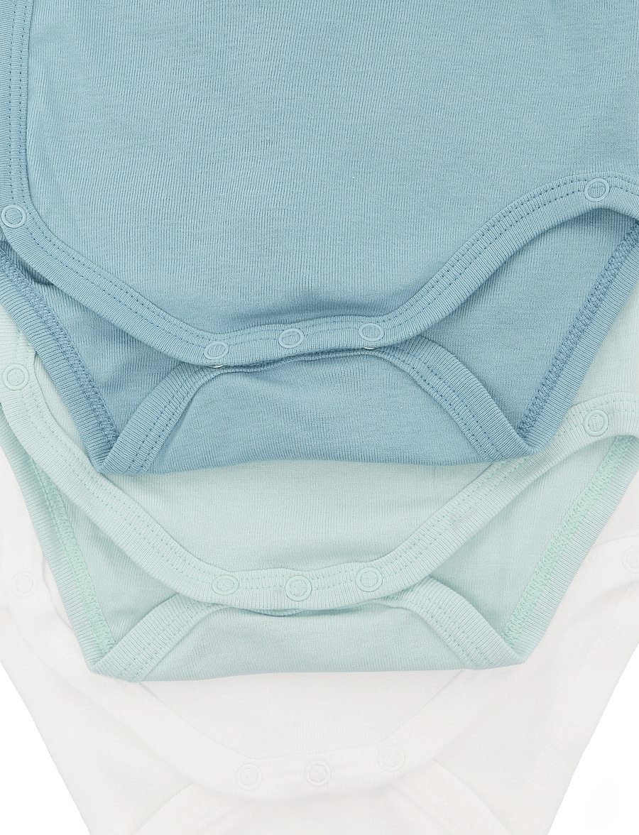 Petit Bateau - SF BODIES NAISSANCE ML - pikkade varrukatega bodid - variante 1 - 3