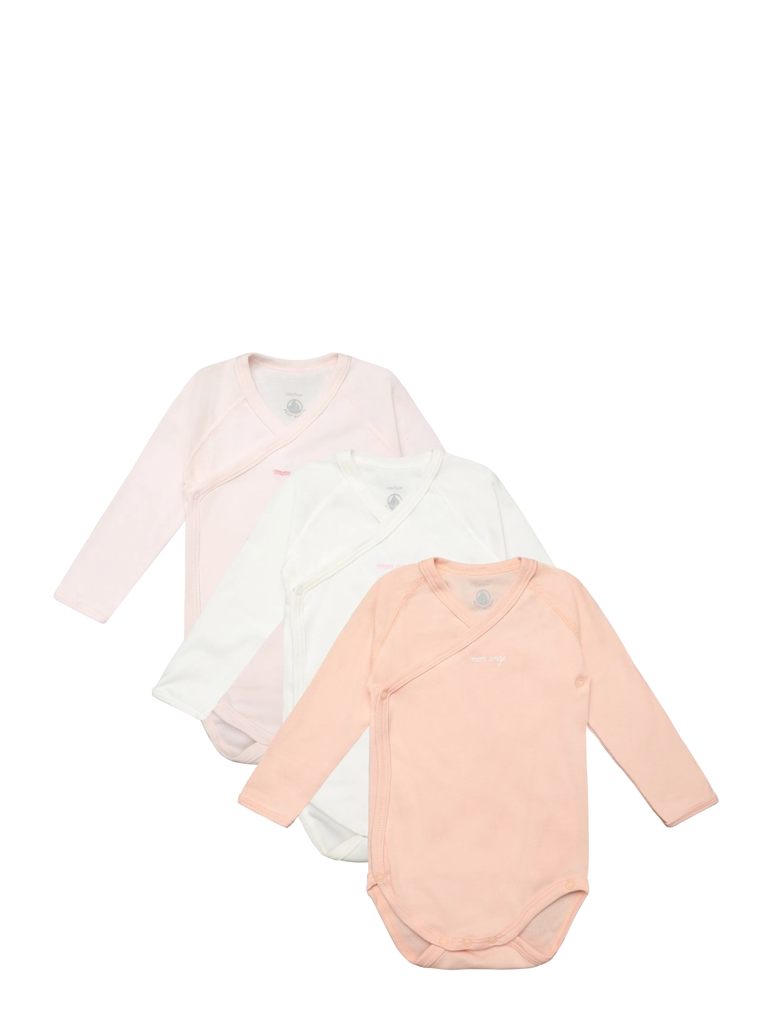 Petit Bateau Sf Bodys Naissance Ml, 54, Bodys, Rosa - Long-sleeved, Kinder