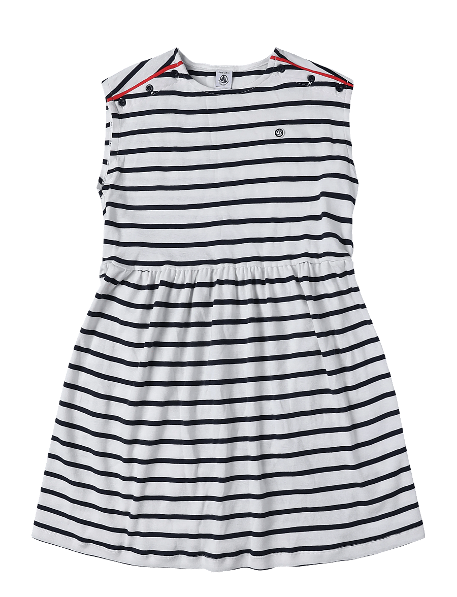 Petit Bateau - ROBES SM - lühikeste varrukatega vabaajakleidid - marshmallow/smoking - 0